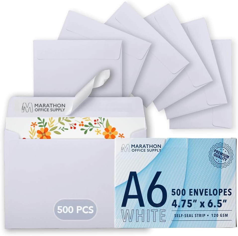 MOS A6 White Envelopes
