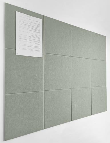 DECORITA Sage Green Felt Wall Tiles (12-pack)