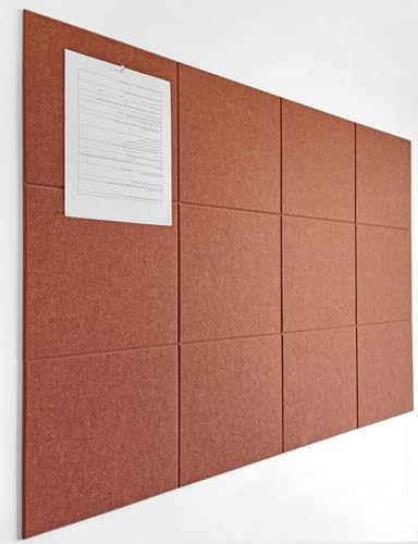 DECORITA Felt Wall Tiles (12-pack) | Dark Orange