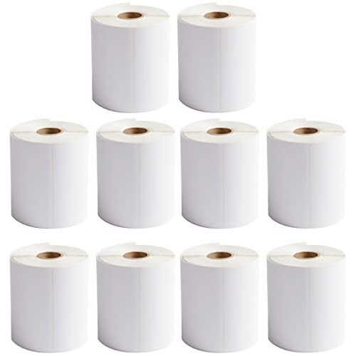 FungLam 10 Rolls 4"x6" Direct Thermal Printer Label, Shipping Labels Compatible with Zebra, Rollo and Most Thermal Printer, Perforated Postage Label Paper, 250 Labels/Roll