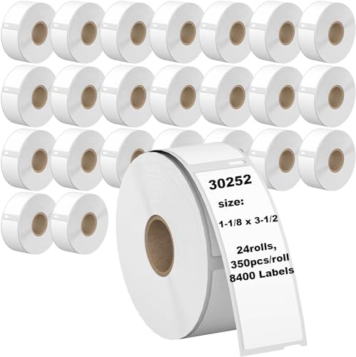 KingTac Address Labels 1-1/8" x 3-1/2" (24 Rolls)