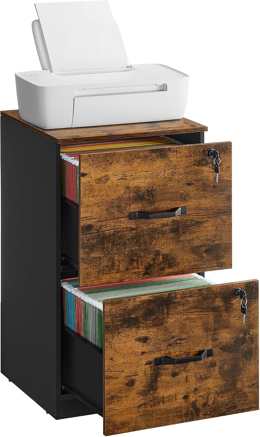 VASAGLE 2-Drawer Lockable Cabinet