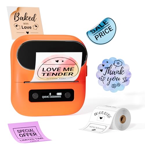 M220 Bluetooth Label Maker, 3.14 Inch Sticker Maker for Small Business & Home,Portable Printer Compatible with Phones and PC,Thermal Label Printer with 40x30mm Label