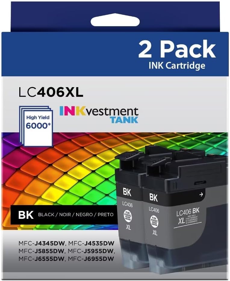 LC406XL Black Ink Cartridges (2 Pack)