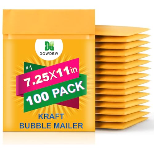 DowDew Kraft Bubble Mailers #1 7.25x11"