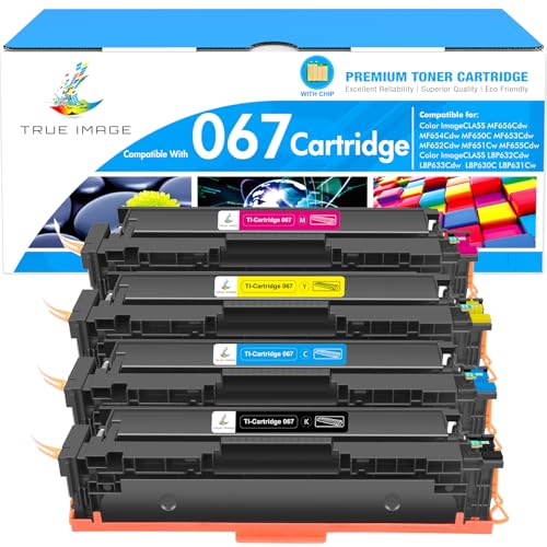 067 Toner Cartridge Set 067H MF656Cdw MF654Cdw Compatible for Canon 067 Color ImageCLASS LBP632Cdw LBP633Cdw MF653Cdw MF652Cdw MF651Cw MF650C LBP630C LBP631Cw MF655Cdw Printer High Yield Ink 4 Pack