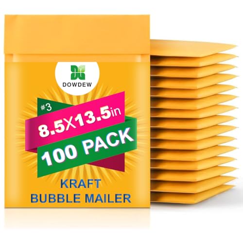 Kraft Bubble Mailers [100 Pack] Mailing Packing Envelopes #3 (8.5" x 13.5")