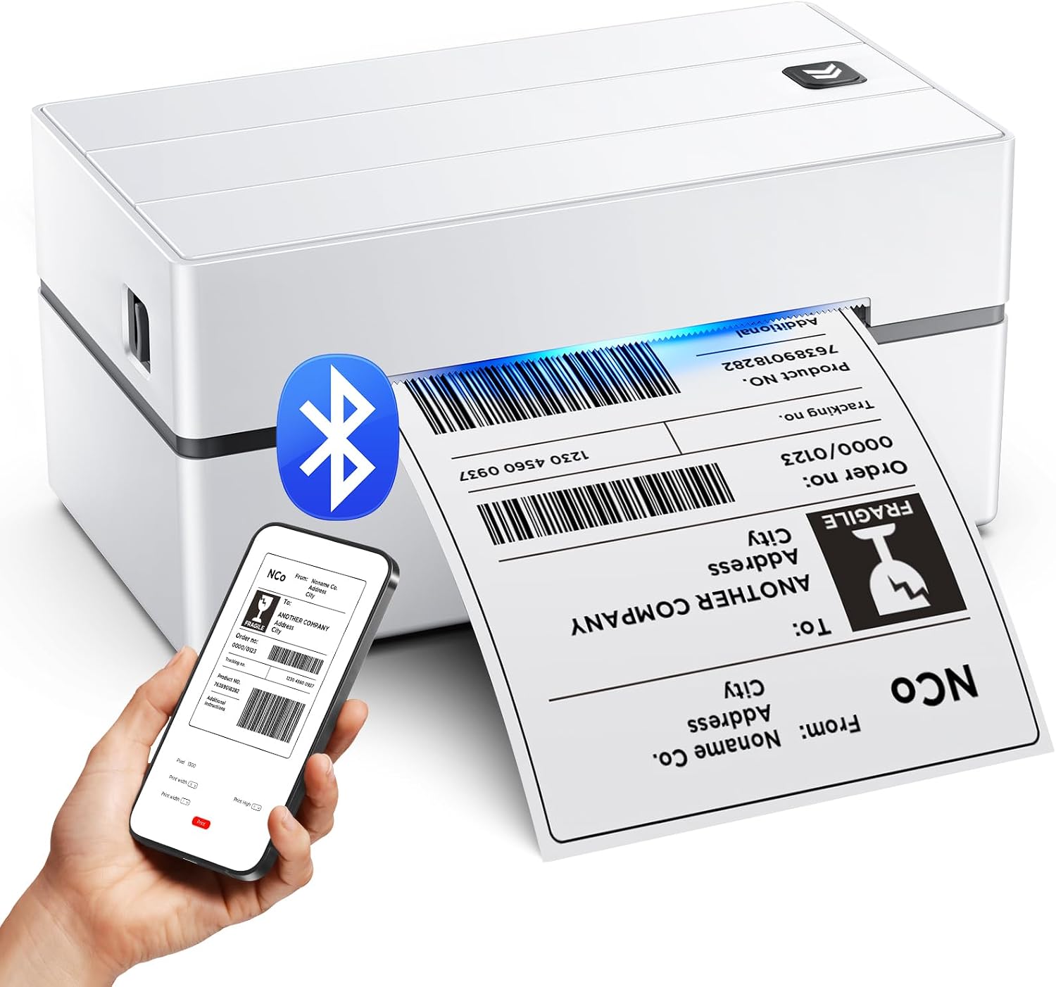 Tengyue Bluetooth Thermal Label Printer - Wireless 4x6 Shipping Label Printer for Small Businesses and Home Offices, Compatible with Windows, Mac, iOS, Android, Amazon, Etsy, eBay, Shopify, USPS
