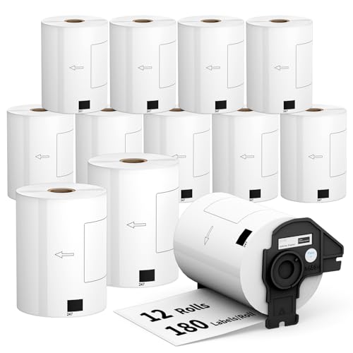 Tacnology DK-1247 Compatible Rolls (12 Rolls)