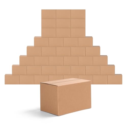 EdenseeLake 40 Pack 8x5x5 inches Shipping Boxes, Corrugated Cardboard Boxes Bulk for Packing, Moving, Mailing, Small Business