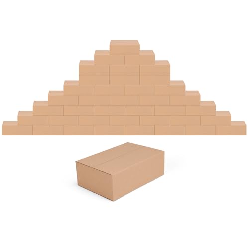 EdenseeLake 40 Pack 9x6x3 inches Shipping Boxes Small Cardboard Boxes for Packing, Moving, Mailing, Brown