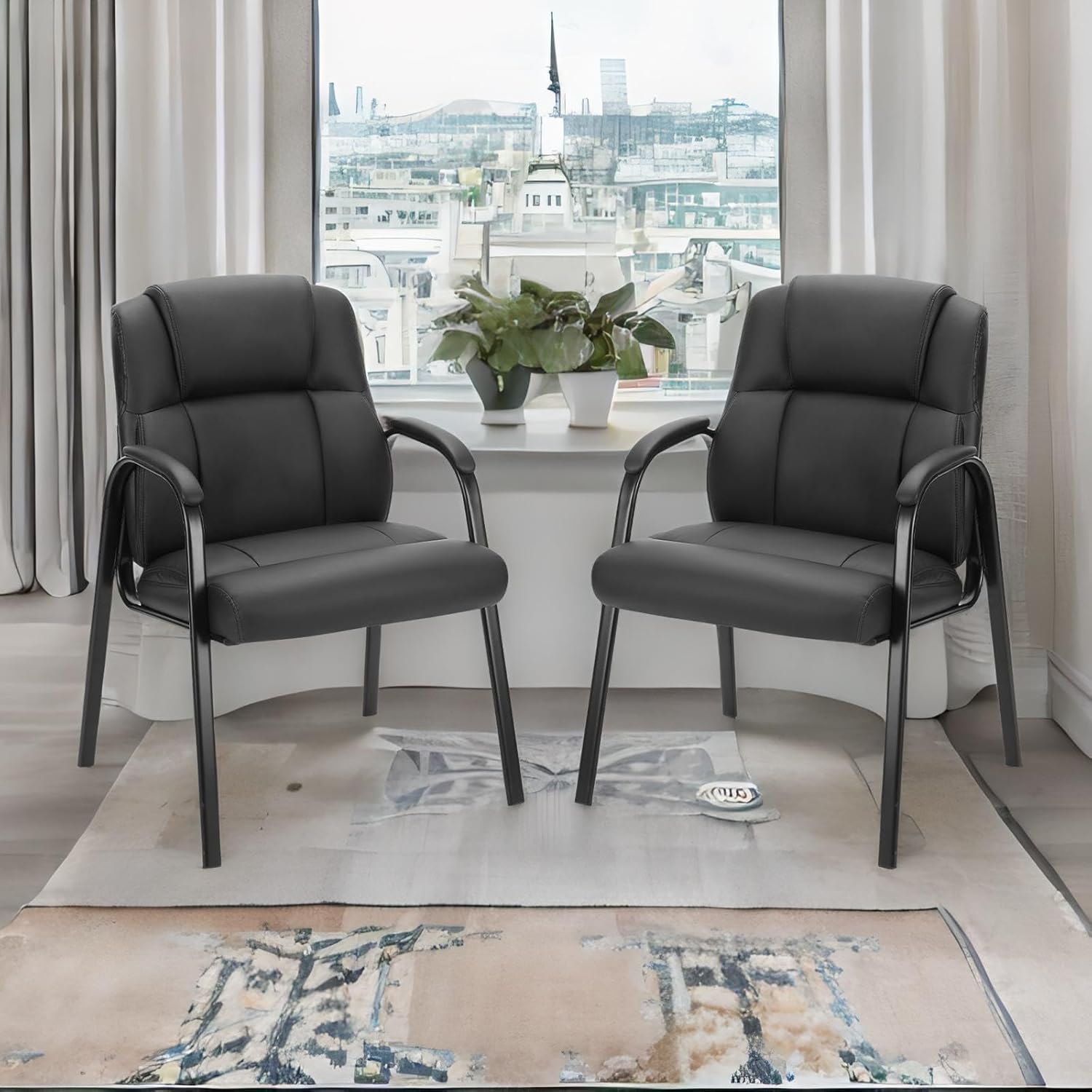Sweetcrispy Leather Guest Chair