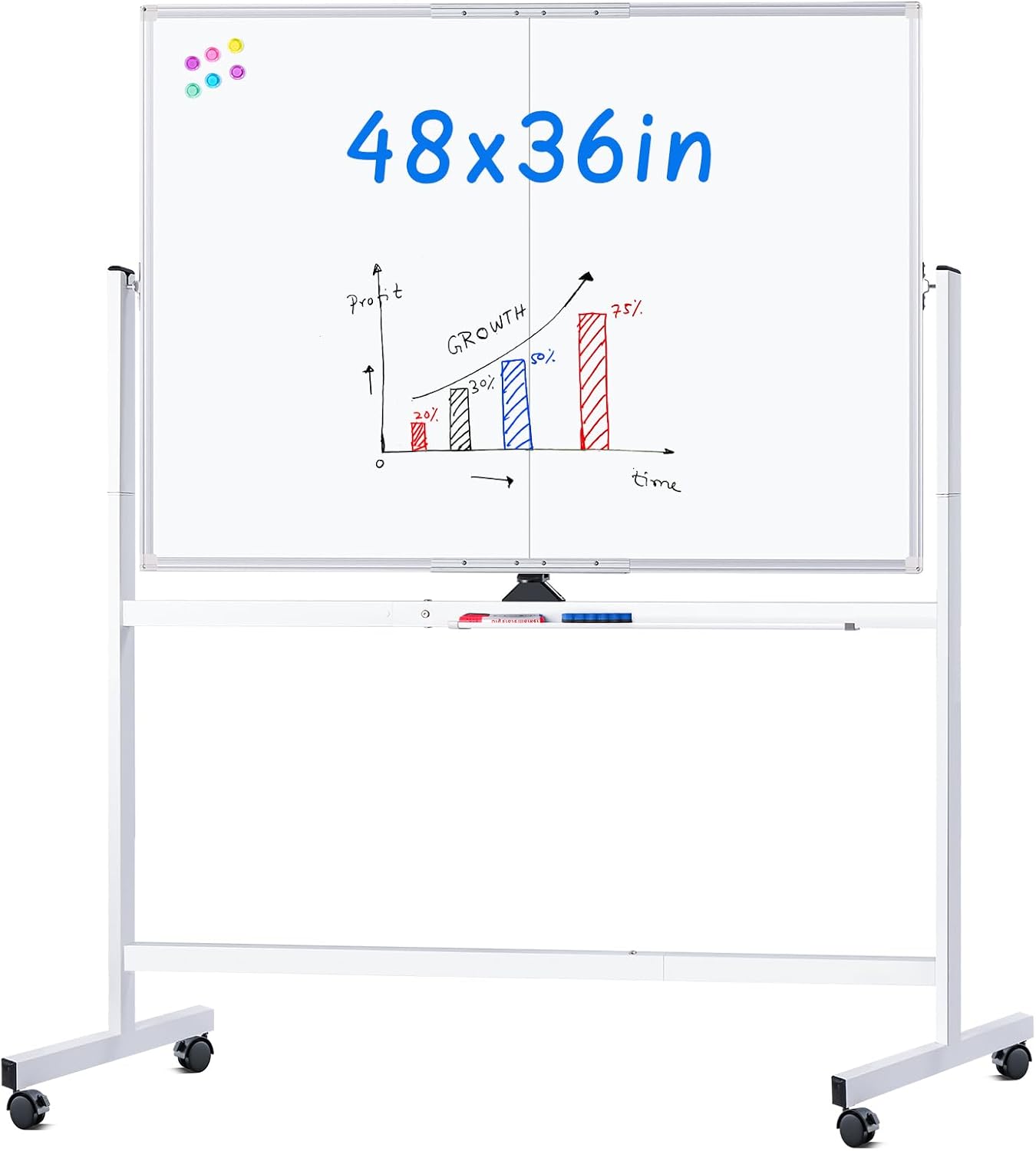 maxtek Rolling Whiteboard 48x36