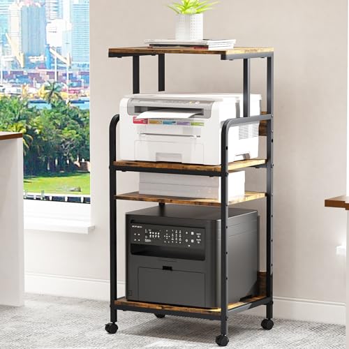 Arbuxzuy 4 Tier Printer Stand (Brown)