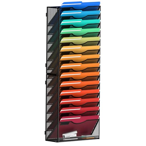MINDEPOT 15 Tier Wall File Holder