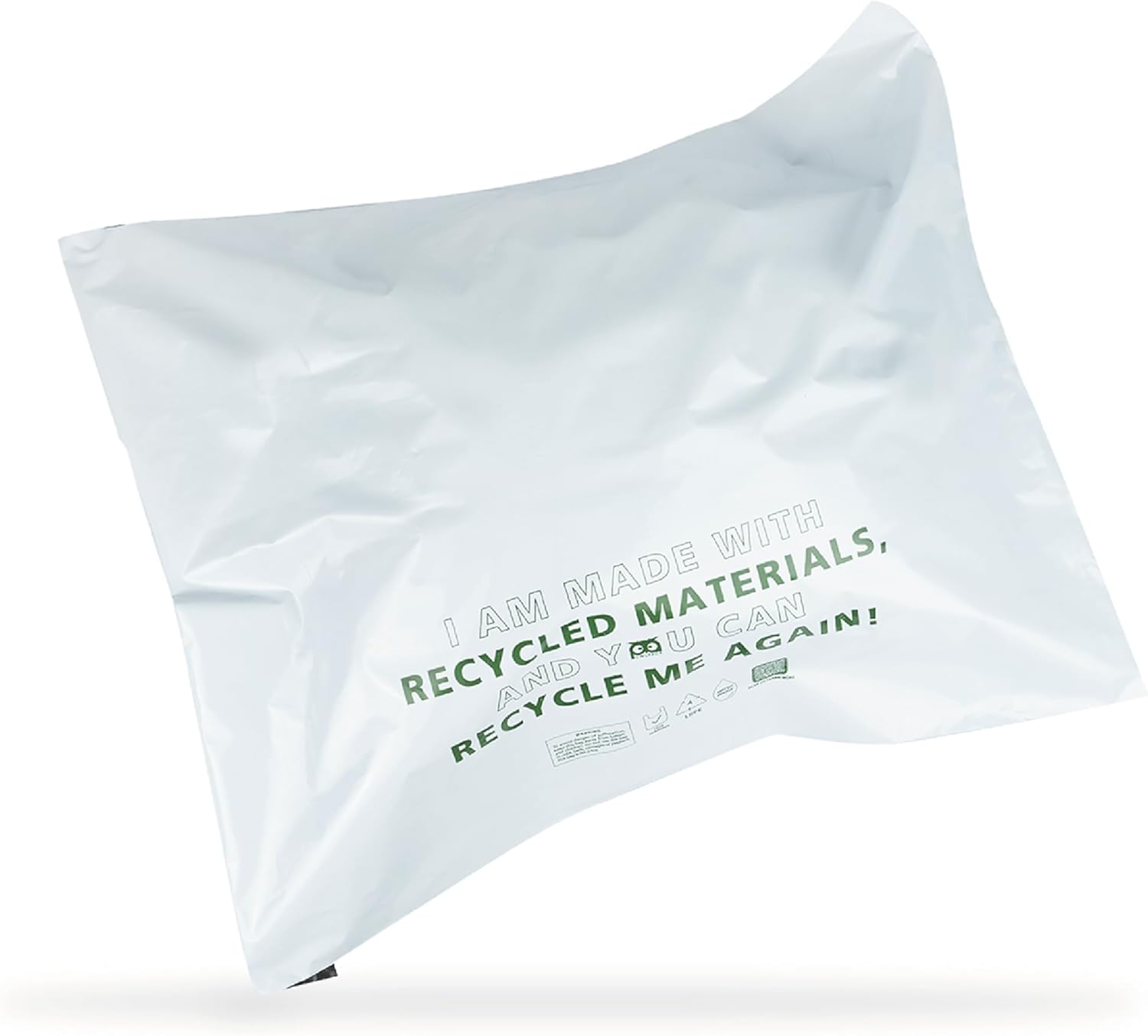 Owlpack Eco Friendly 2 MIL White Recycled Mailers (12" x 15.5", pack of 200)