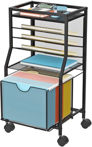 BOHDK Rolling File Cart (Black)