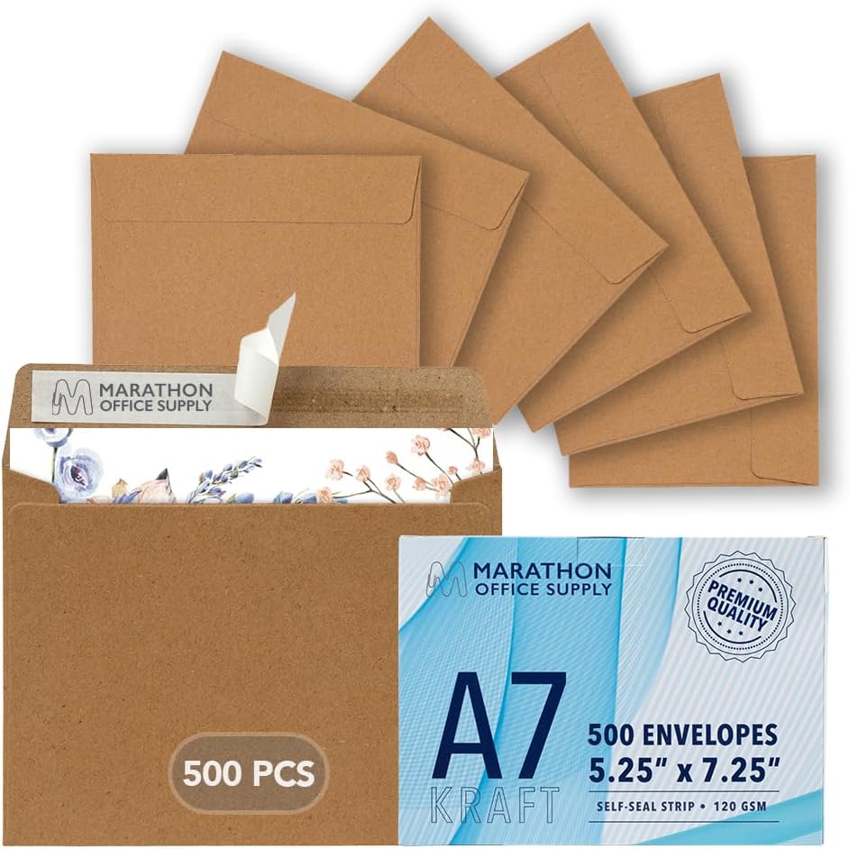 MOS A7 Kraft Envelopes