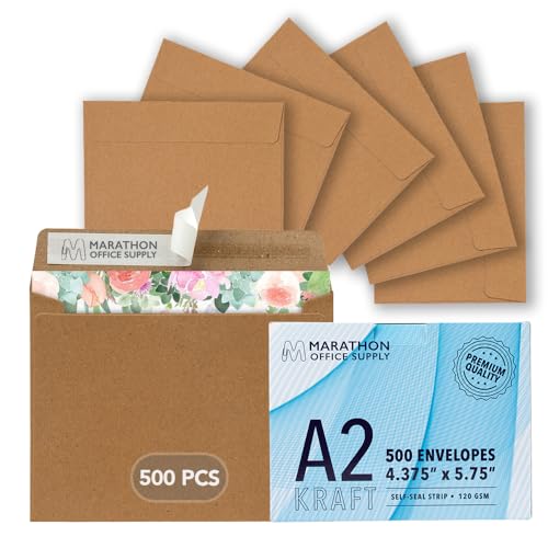 MOS A2 Kraft Envelopes 4.4 x 5.75" (500)