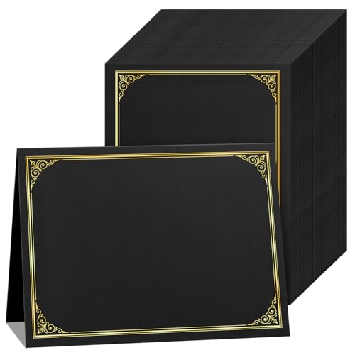 SUNEE Certificate Holders (Black, 80 Packs, New Pattern)