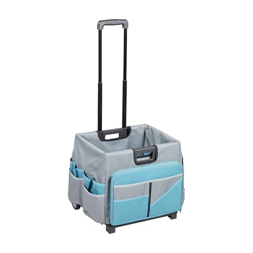 ECR4Kids Rolling Cart (Turquoise/Grey)