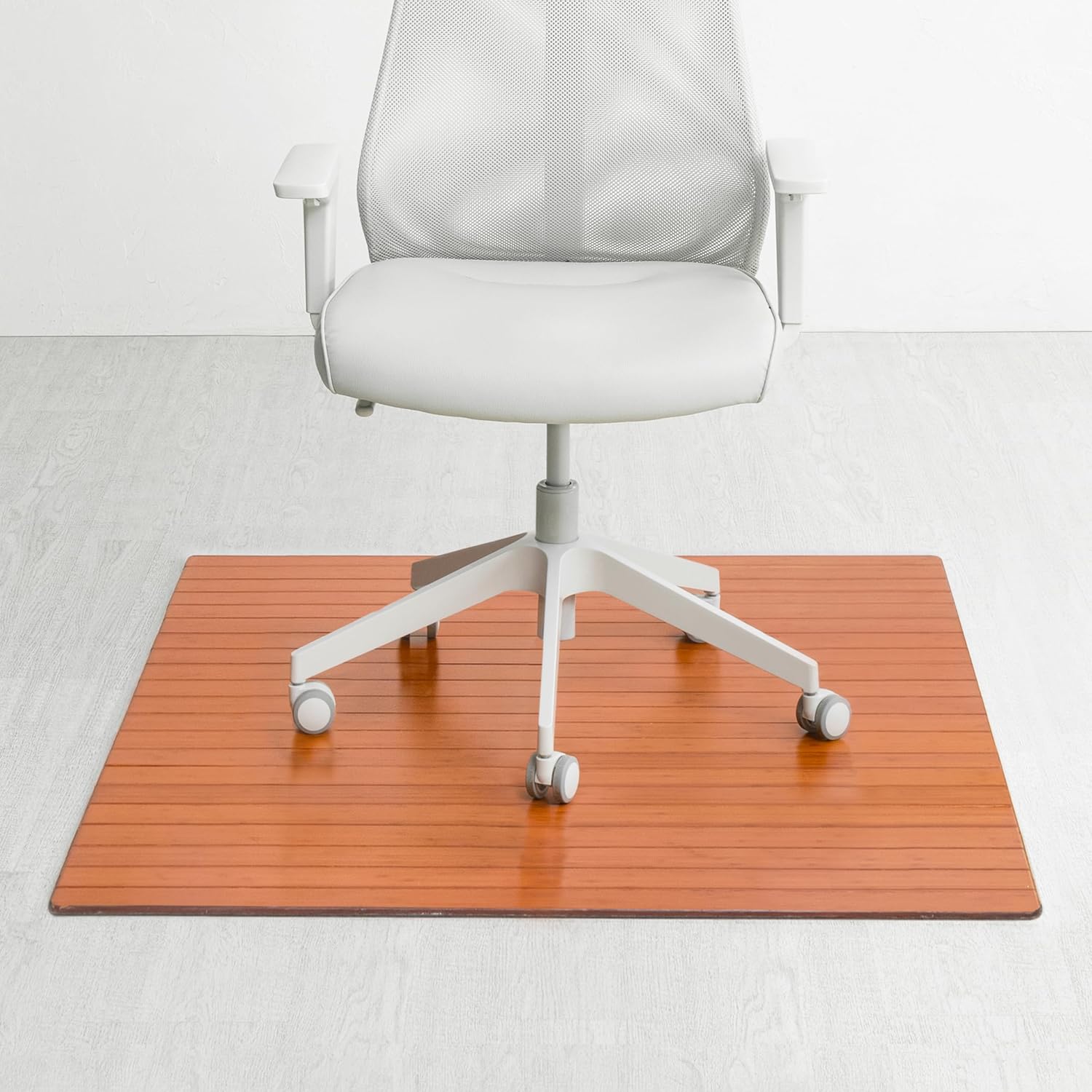 Anji Mountain Office Chairmat Thickest & Sturdy Bamboo Chairmats Highly Premium Quality Anti-Slip Heavy Duty for Multi-Purpose Hardwood Floor Office & Home Floor Protector Office Chair mat-5mm Thick