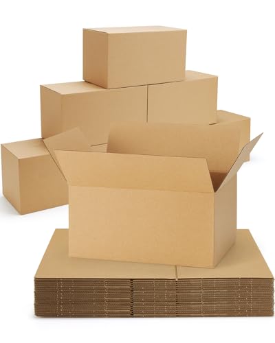 40-Pack-Small-Shipping-Boxes-10x7x5, Corrugated-Cardboard-Boxes-for-Packaging-Small-Business, Brown-Boxes-Mailers