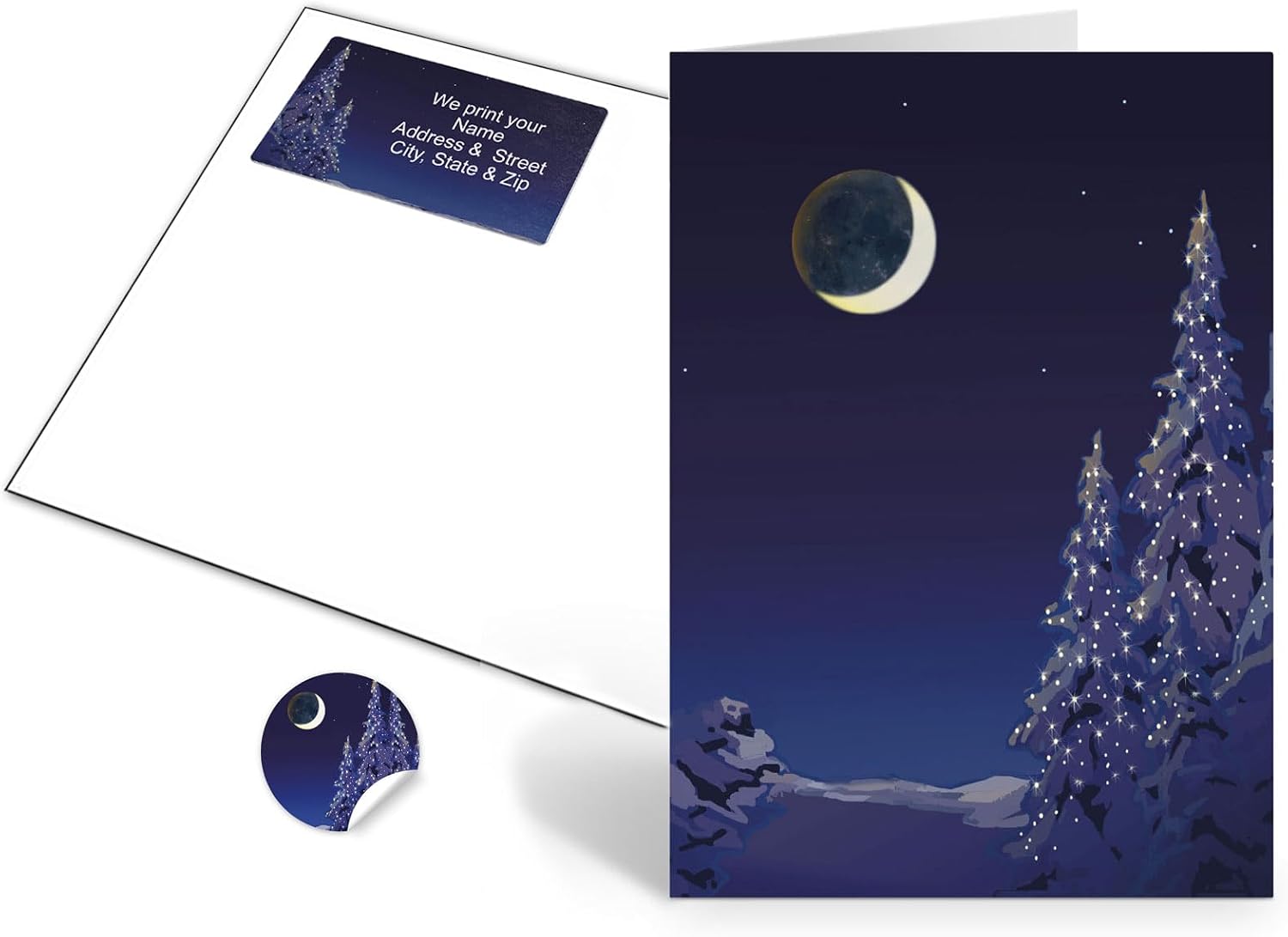 Silent Night Christmas Holiday Card