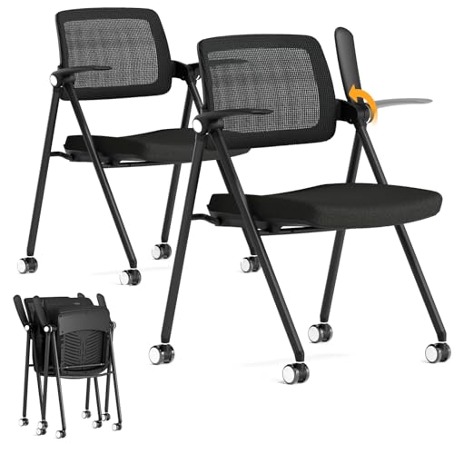 FYLICA Stackable & Foldable Office Chair Set of 2