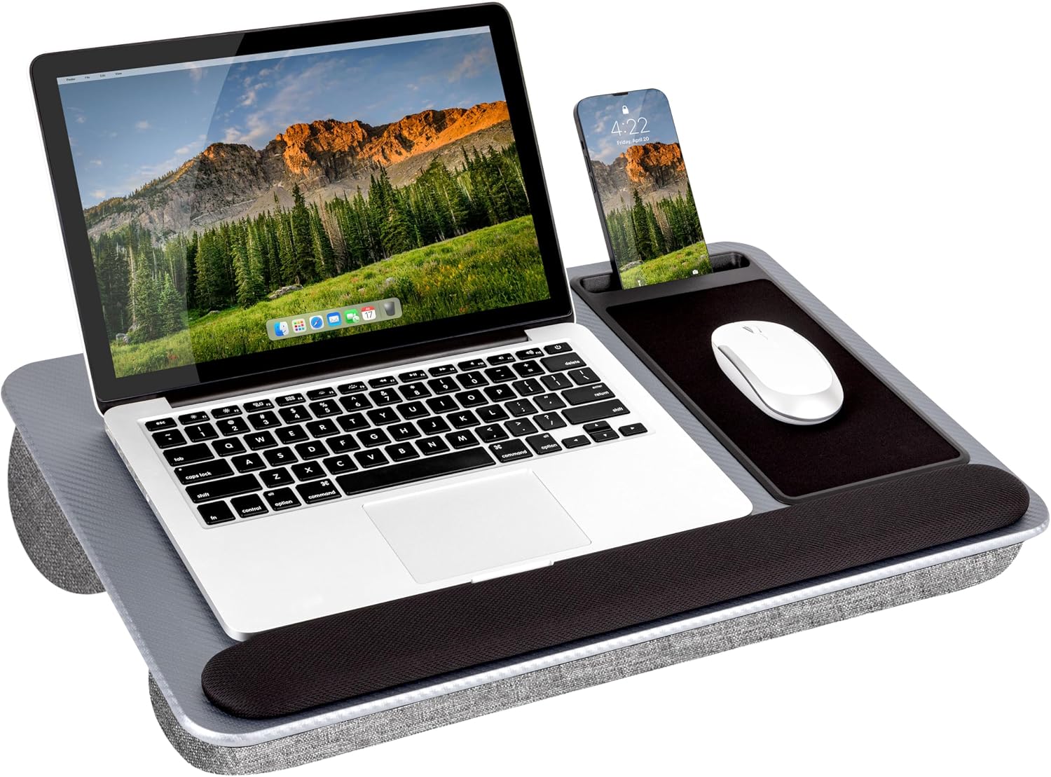 LAPGEAR Home Office Pro Lap Desk (Silver Carbon)
