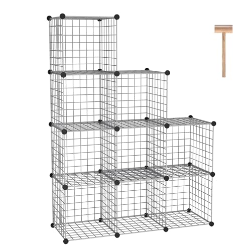 C&AHOME 9-Cube Wire Organizer (Silver)