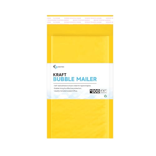 Kkbestpack 4x8 Inch Kraft Bubble Mailers #000