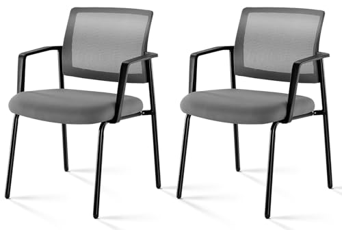 Sweetcrispy Mesh Back Stacking Arm Chairs (2 Pack)
