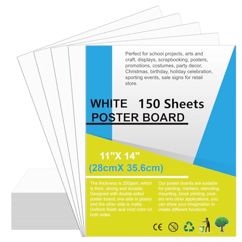 ROOKEA 150 Pcs 11" x 14" Poster Board