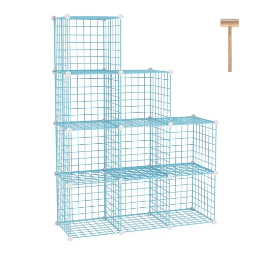 C&AHOME 9-Cube Wire Organizer (Blue)