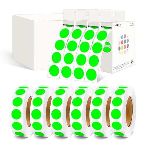 PARLAIM 1/2" Fluorescent Green Dot Stickers