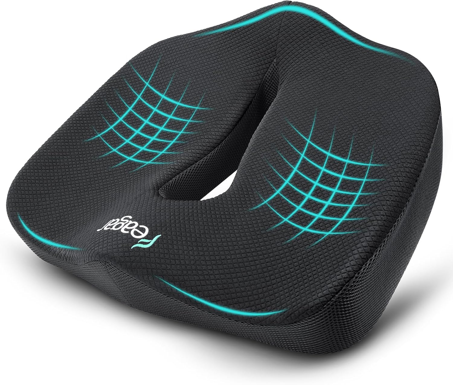Feagar X Large Memory Foam Seat Cushion (Black)