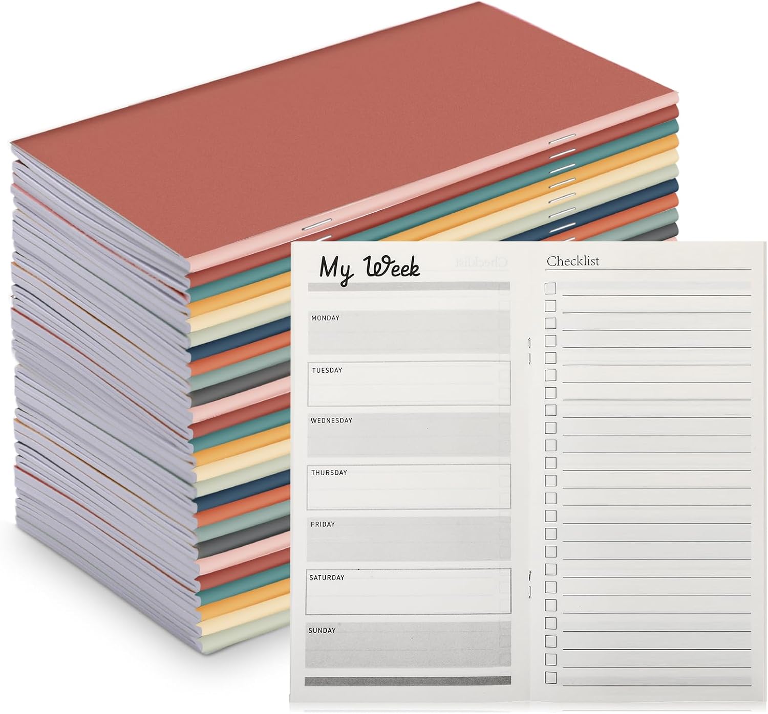Qilery 100 Pcs Weekly Planner