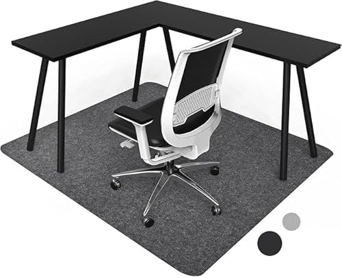 Placoot Desk Chair Mat for Hardwood Floor & Tile 55"x63" Office Chair Mat for Rolling Chairs Large Anti-Slip-Recyclable Material Computer Chair Mat