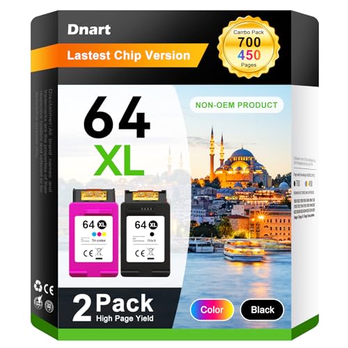 64XL Ink Cartridge Combo Pack for HP Ink 64
