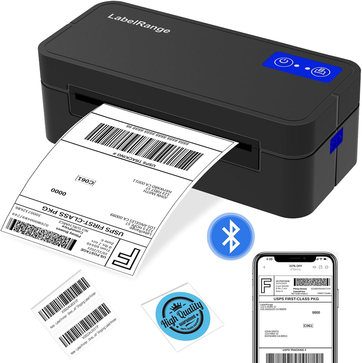 LabelRange Bluetooth 4x6 Thermal Printer
