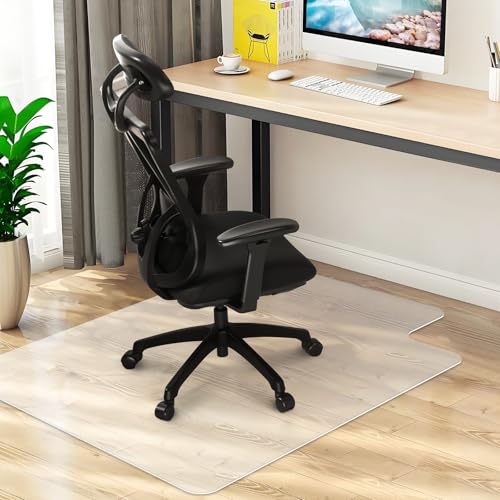 Office Chair Mat for Hard Wood Floors 36"x47" Heavy Duty Floor Protector Easy Clean (2pcs)