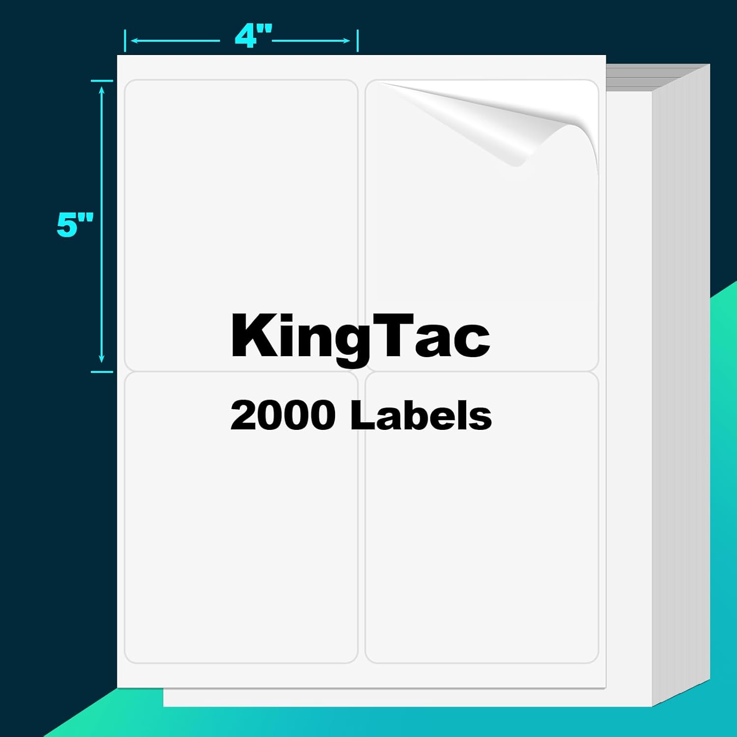 KingTac 4-up Shipping Labels (2000)