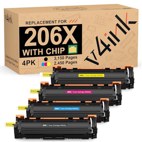 v4ink 206X High Yield Toner 4-Pack