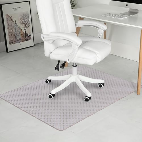 Chair Mat for Hardwood & Tile Floor, 47" x 52" Heavy Duty Office Chair Mat Floor pad for Rolling Chairs, Anti Slip, Non-Curve, Floor Protector for Home Office, Champagne/Khaki X