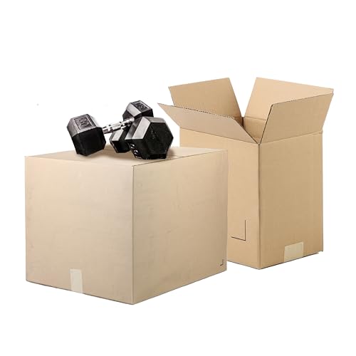 The Boxery 20 x 16 x 16 Inches Heavy Duty Grade ECT44, Brown/Kraft Corrugated Cardboard Shipping Boxes 25-Pack |Mailing, Packing, Moving & Storage for Business/Home-Recyclable - Made in the USA