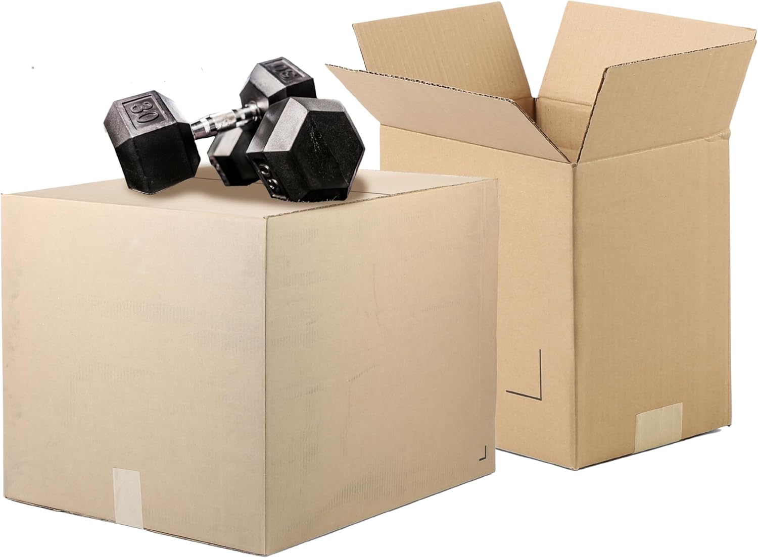 The Boxery 18 x 16 x 14 Inches Heavy Duty Grade ECT44, Brown/Kraft Corrugated Cardboard Shipping Boxes 25-Pack |Mailing, Packing, Moving & Storage for Business/Home-Recyclable - Made in the USA