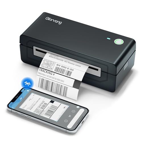 Gloryang Bluetooth Thermal Shipping Label Printer (Black)