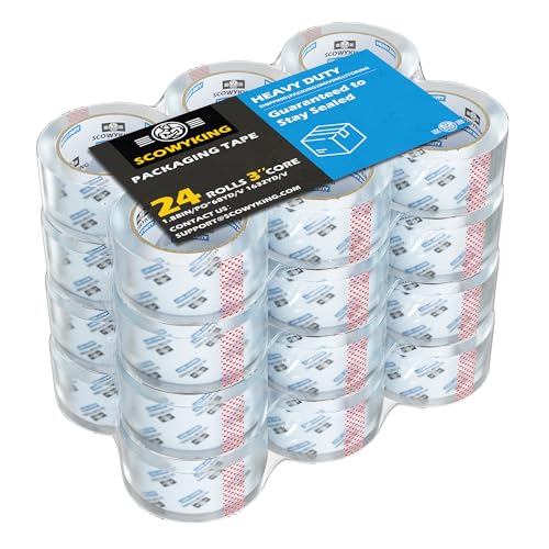 24 Rolls Clear Packing Tape (Scowyking)