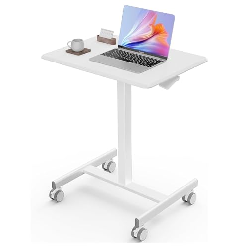 Sweetcrispy Mobile Small Standing Desk (White)